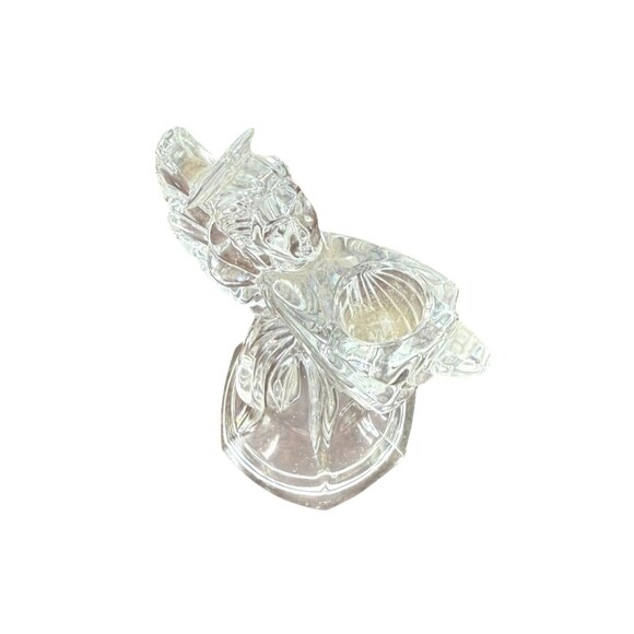 Marquis Waterford German Clear Crystal Glass Angel Mini Taper Candle Holder EUC - Picture 6 of 15